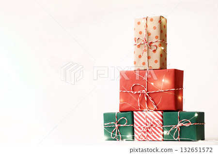 Christmas decoration on white background Christmas decoration on white background 132651572