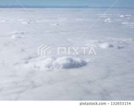 Above The Clouds: Serene Sky And White Cloudscape From High Altitude Above The Clouds: Serene Sky And White Cloudscape From High Altitude 132653154