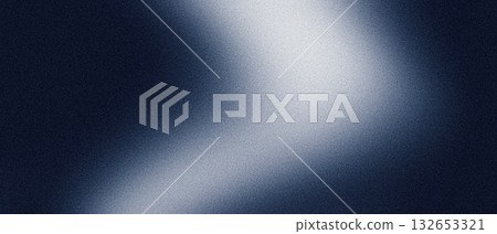 Dark blue gray white black glowing grainy background, abstract light wave noisy texture banner header cover design 132653321