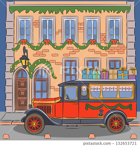 Rothenburg ob der Tauber Christmas bus, Germany 132653721