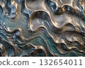 Liquid Metal Waves — Metallic Abstract Texture 132654011