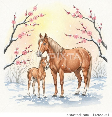 馬父母和孩子 馬父母和孩子 132654041