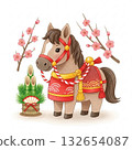 Cute horse illustration 132654087