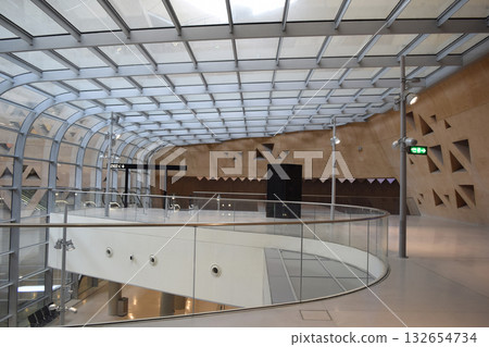 Inside the Riyadh Metro station (Qasr Al Hokham station) in Saudi Arabia Inside the Riyadh Metro station (Qasr Al Hokham station) in Saudi Arabia 132654734
