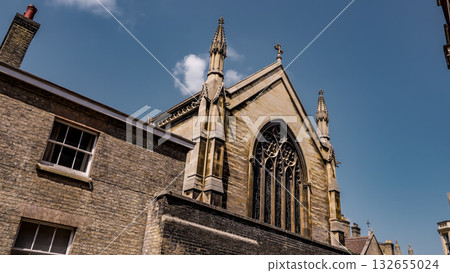 Our Lady and the English Martyrs Church towering over Cambridge buildings 132655024