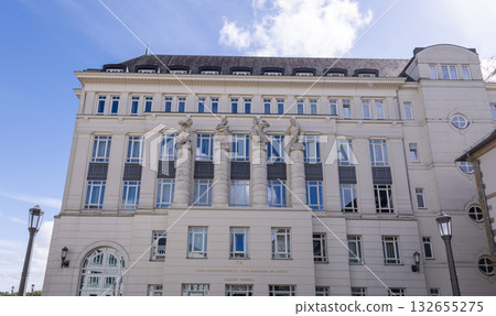 Luxembourg city court building showing statues representing the four seasons Luxembourg city court building showing statues representing the four seasons 132655275