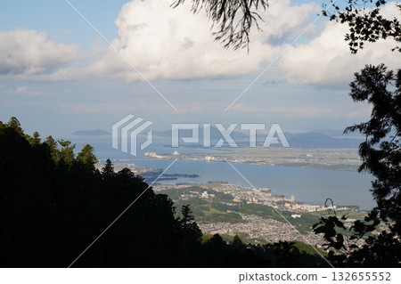 View of Lake Biwa from the top of Mount Hiei View of Lake Biwa from the top of Mount Hiei 132655552