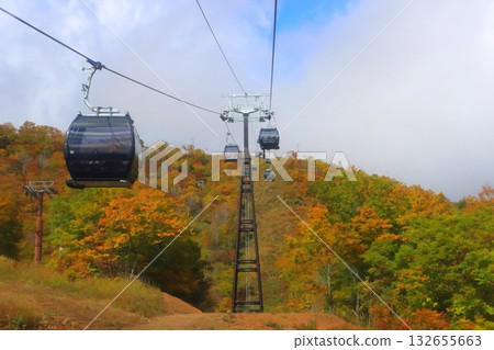 秋季的白馬岩岳纜車（長野縣白馬村） 132655663