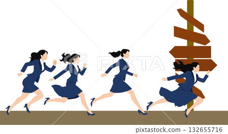 Illustration of a roadmap to achieving your goals 132655716