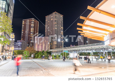 《Shizuoka Prefecture》Hamamatsu station square city night view 132655765