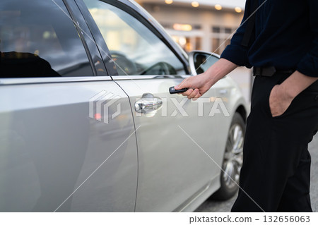 Men opening the car door Men opening the car door 132656063