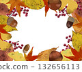 秋天落葉和堅果的框架 132656113