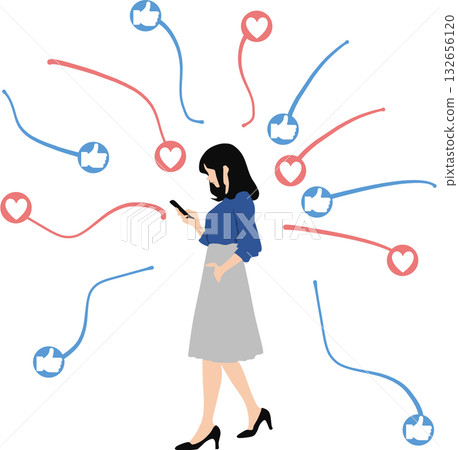 社群媒體圖形插圖 社群媒體圖形插圖 132656120