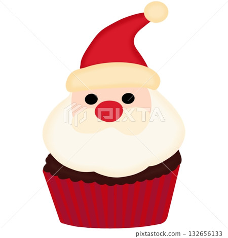 Santa cupcake  132656133