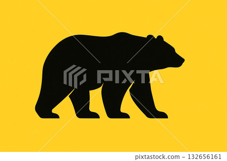 熊剪影 132656161