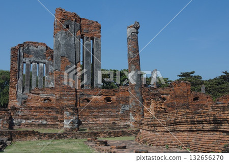 Scenery of Wat Phra Si Sanphet in Ayutthaya Historical Park, Ayutthaya, Thailand 132656270