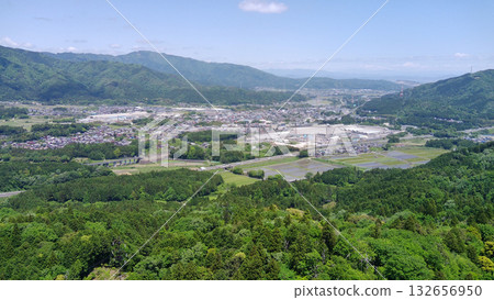 Sekigahara Battlefield, Kobayakawa Hideaki's Headquarters, National Historic Site, Aerial View from Matsuoyama Castle 132656950