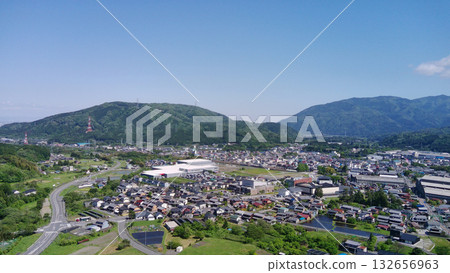 Sekigahara Battlefield, Ieyasu's Headquarters, National Historic Site, Aerial View from Mt. Sasao 132656963