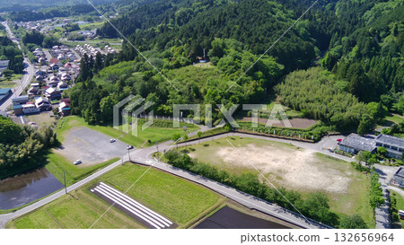 Sekigahara Battlefield, Ishida Mitsunari, Sasaoyama, National Historic Site, Aerial View 132656964