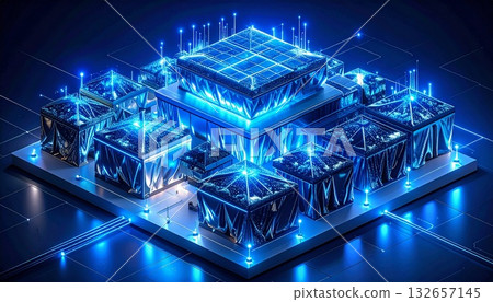 Storing energy with technology concept 132657145