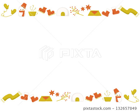 Cute winter material frame Cute winter material frame 132657849