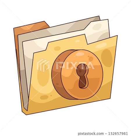 illustration of Folder Lock 132657981