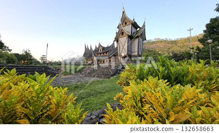 This is traditional house name Rumah Gadang Pagaruyung 132658663