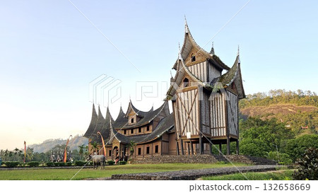 This is traditional house name Rumah Gadang Pagaruyung This is traditional house name Rumah Gadang Pagaruyung 132658669