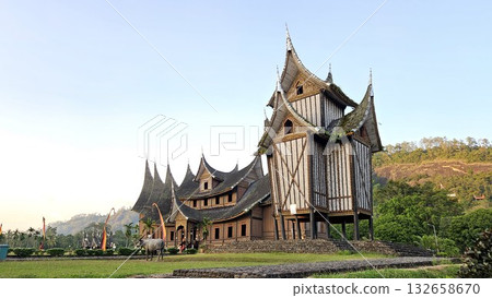 This is traditional house name Rumah Gadang Pagaruyung This is traditional house name Rumah Gadang Pagaruyung 132658670