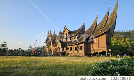 This is traditional house name Rumah Gadang Pagaruyung This is traditional house name Rumah Gadang Pagaruyung 132658688