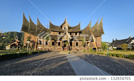 This is traditional house name Rumah Gadang Pagaruyung 132658701