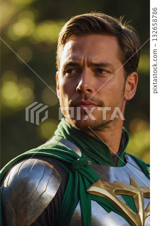 英雄綠色自然肖像 132658786