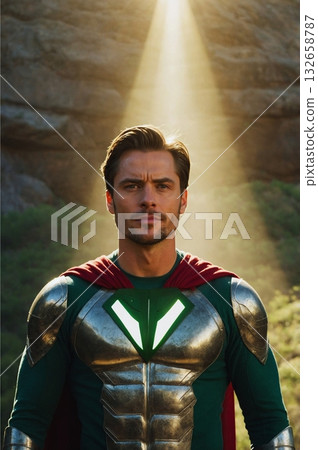 英雄綠色自然肖像 132658787