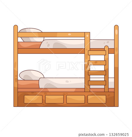 illustration of Bunk Bed illustration of Bunk Bed 132659025