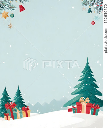 christmas business flyer clean design 132659870