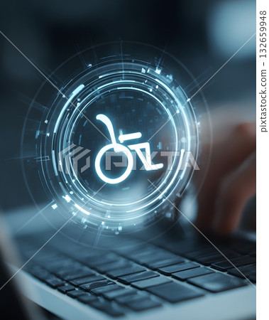 digital accessibility concept laptop design digital accessibility concept laptop design 132659948