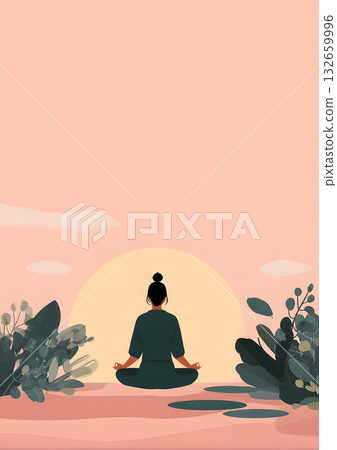 minimal mindfulness wellness flat background minimal mindfulness wellness flat background 132659996
