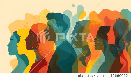 abstract poster diversity inclusion theme vector 132660002