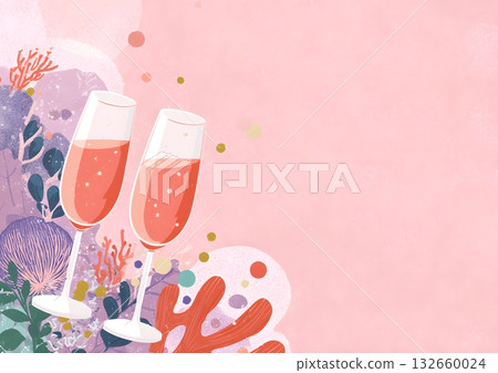 flat design champagne celebration layout flat design champagne celebration layout 132660024
