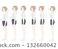 Comparison set of women lying sideways by posture type 132660042