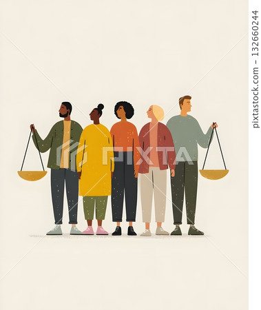 equality campaign flat people vector 132660244