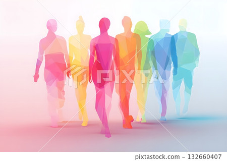 gradient equality human figure vector art gradient equality human figure vector art 132660407