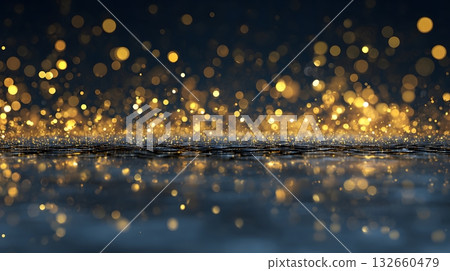 dark navy background gold 2026 light reflections 132660479