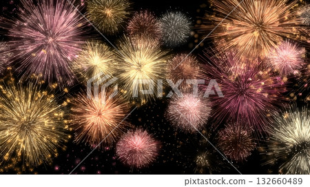 soft glowing fireworks background elegant type 2026 132660489