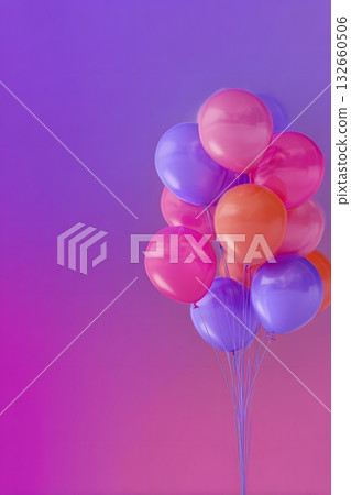 gradient purple to pink 2026 celebration illustration modern style 132660506