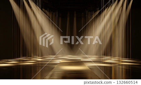 golden stage spotlight shining on 2026 luxury minimal look 132660514
