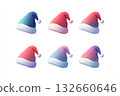 minimal gradient santa hat vector 132660646