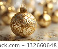 elegant golden christmas ball gradient render 132660648