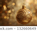elegant golden christmas ball gradient render 132660649