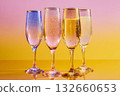 elegant champagne glasses gradient new year design 132660653